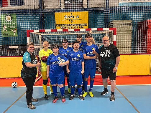 Bildtext: Blindenfussball &quot;Team Graz&quot;