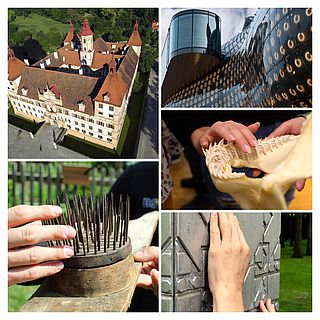 Bildtext: Collage von diversen Standorten des Universalmuseum Joanneum.