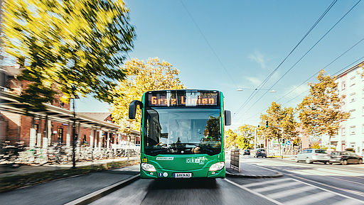 Bildtext: Linienbus der Holding Graz Linien.