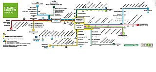 Bildtext: Darstellung des Liniennetzplanes mit den Verlängerung der Straßenbahnen in Graz.