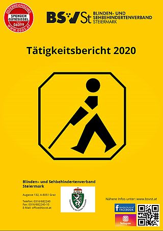 Bildtext: Deckblatt Tätigkeitsbericht 2020.